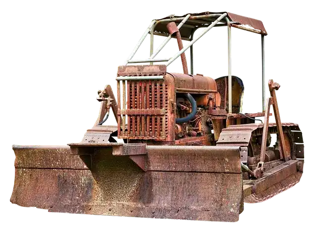 Stary model ciągnika gąsienicowego