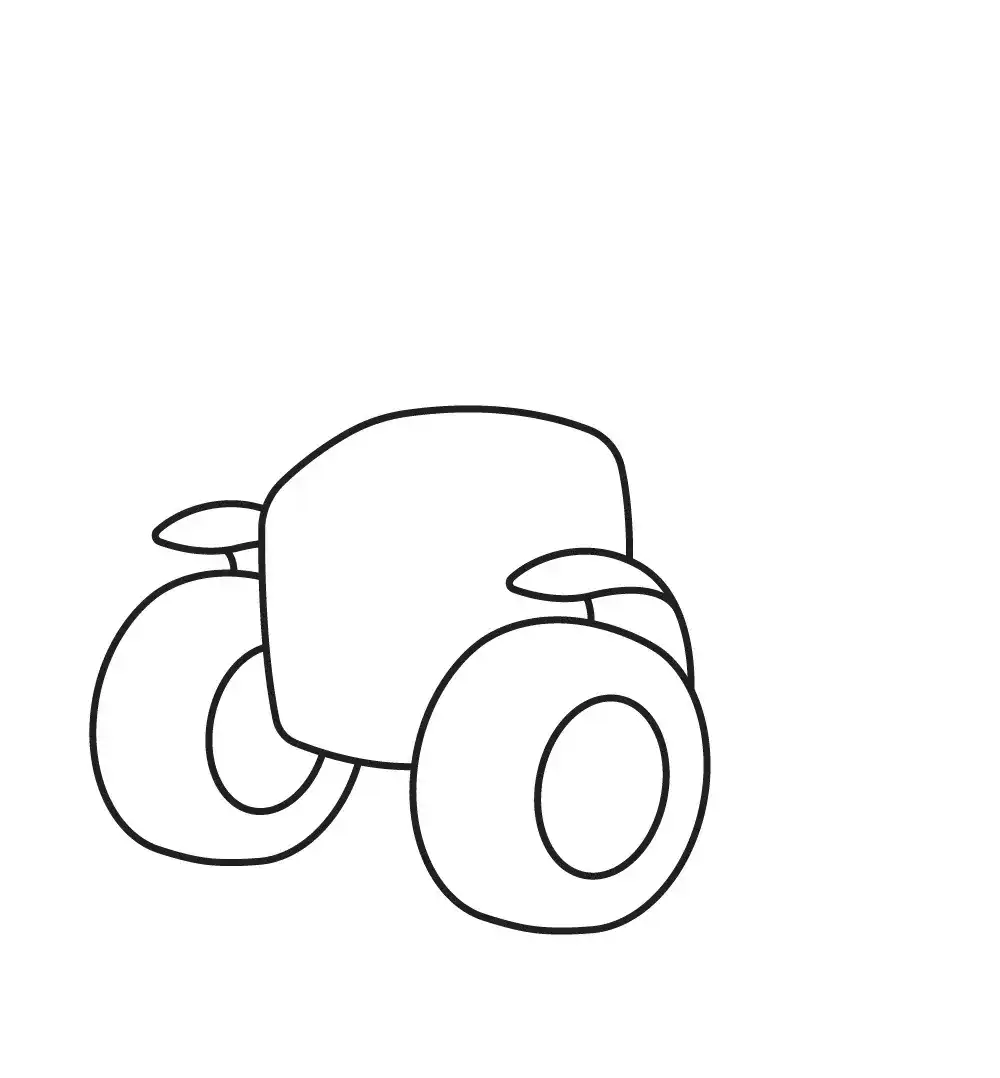 Kolorowanka - ciągnik krok III