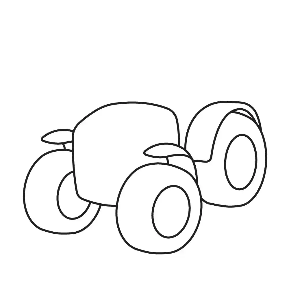 Kolorowanka - ciągnik krok IV