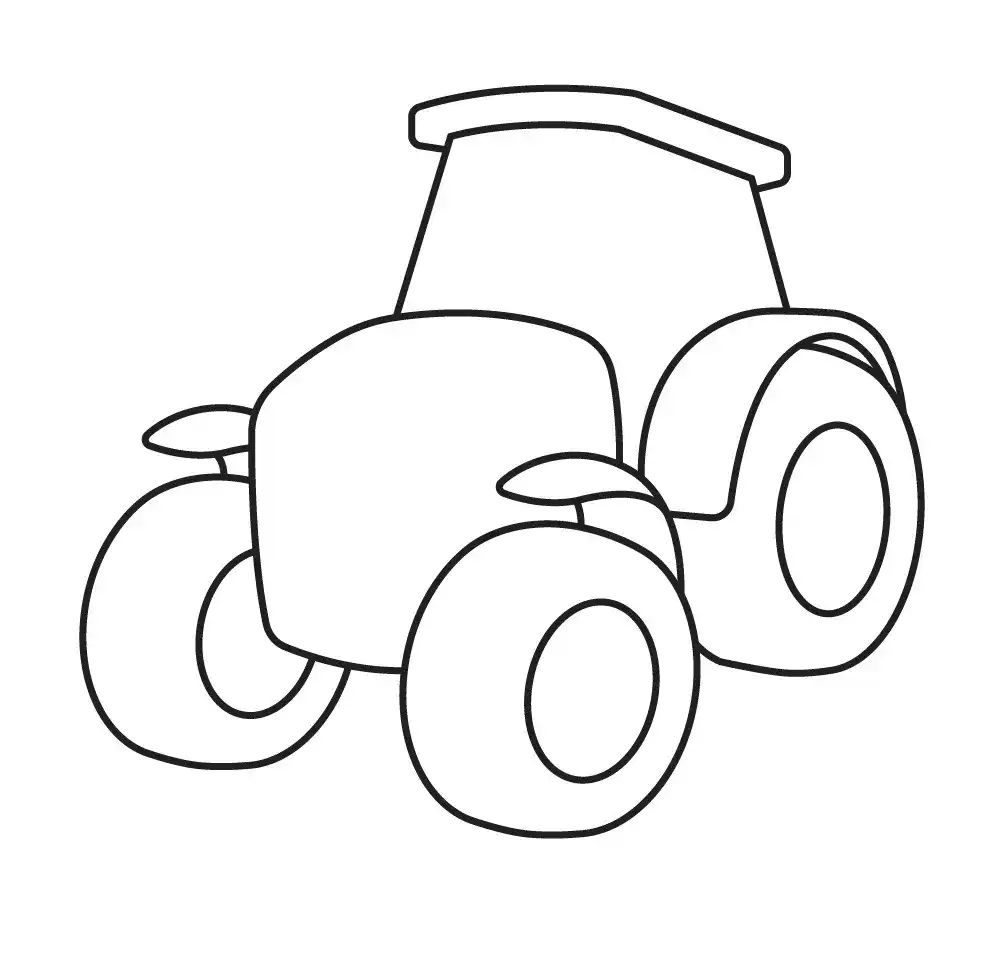 Kolorowanka - ciągnik krok V