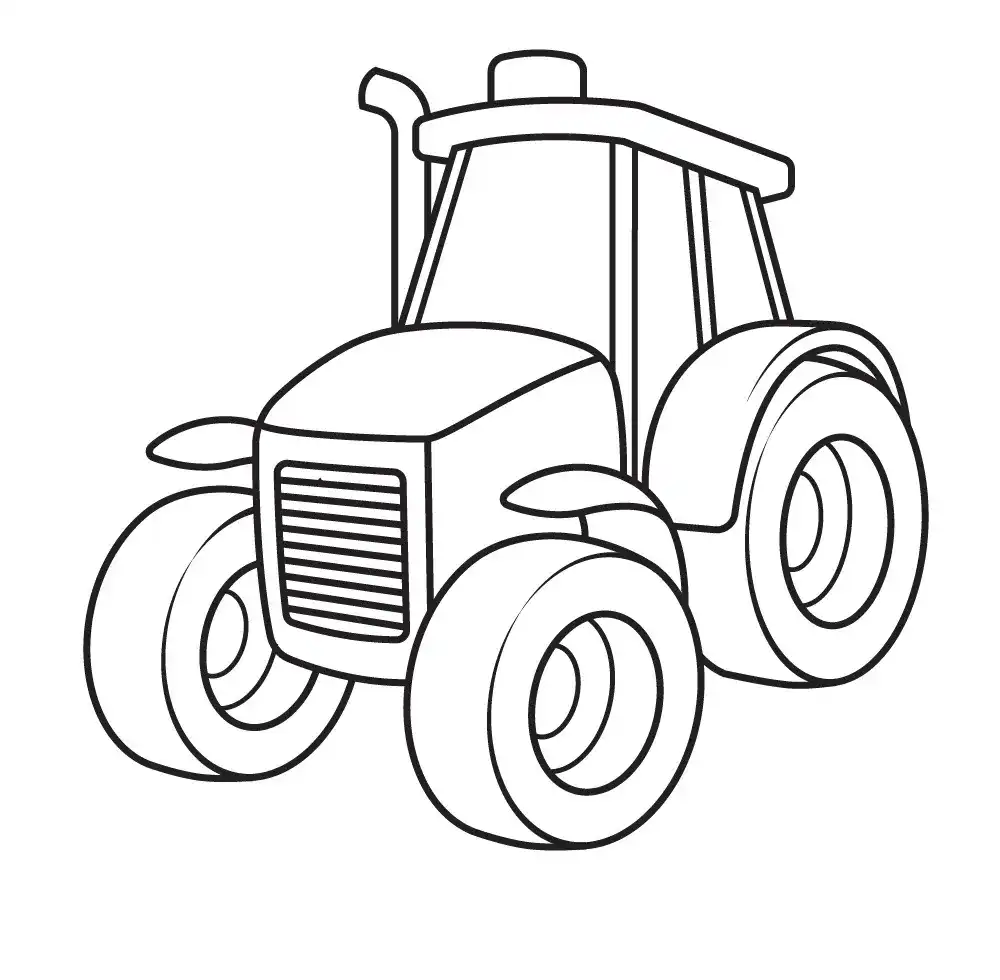 Kolorowanka - ciągnik krok IX